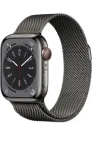 Apple Watch Series 8 41mm Cellular Stainless Steel w/ Milanese Loop MNJL3LL/A