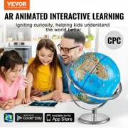 Educational Globe for Kids 254 mm Interactive AR World Globe with AR Golden Globe APP LED Night Lighting 720° Rotation STEM Toy Gifts