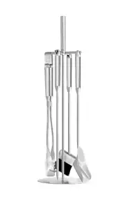 HANSA PREMIUM Fireplace Tools Set (4 parts) & STAINLESS STEEL Handles