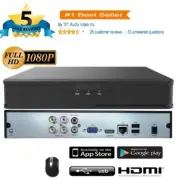 Digital Video Recorder 2TB 4CH 4 Channel DVR 1080P WORK TVI AHD CVBS IP(2TB HDD)