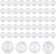 Gosknor 50pcs Clear Rubber Earring Backs for Studs, Soft Flat Earring Backs Replacement Secure Comfortable Stoppers for Stud Posts Fish Hook Universal Fit