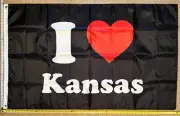 Kansas Flag FREE SHIPPING College Dorm Beer America Man Cave Sign Poster USA 3x5