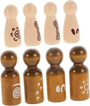 HOOTNEE Wooden Peg Dolls Kit Unfinished Wooden People for Boys and Girls DIY Craft Toys Montessori Learning Toys Home Decorative Art Pieces