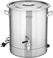 SOGA 21L Stainless Steel URN Commercial Water Boiler 2200W / Durable and Long-Lasting Water Boiler- Perfect for Warm Kinds of Liquid Drinks, Such as Wine and Champagne
