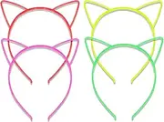 [YangQian] Cosplay Headbands for Women Girls Party Hairband Glow in The Dark Cat Ears Headband Festival Hair Accessories Hair Hoop Headband Hair Band with Teeth Halloween Head Bands for Women's Hair Headband Set