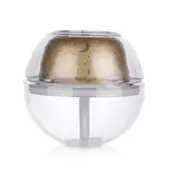 Crystal LED Night Light Projection Humidifier Essential Oil Diffuser Air Fresher Mist Maker, Capacity: 500ml, DC 5V(Gold)
