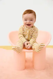 [Bonds] Bonds Newbies Zip Cotton Wondersuit in Mustard Rush/Marscapone Size: 0-3 Months 0-3 Months Mustard Rush/Marscapone
