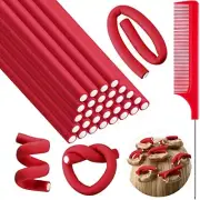 30PCS Flexible Curling Rods Hair Twist Flexi Rods Hair Curlers Set Soft No Heat