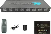 7 in 1 Out 2.0 Switch with Power Cable and Adapter Durable 4K@60Hz 7x1 HDMI Switch with Remote Control