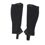 (CXL)2pcs Half Chap Black Flexible Mesh Equestrian Half Chap For Children H DS