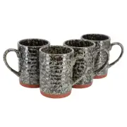 Gibson Home Terra Bella 4 Piece 18.5 oz Terracota Mug Set in Peacock Green