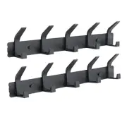 Coat Rack Wall Mounted,5 Coat Hooks for Hanging Coats,Heavy Duty 5 Hooks Black2