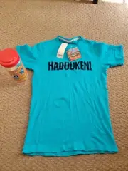 Extremely Rare Uniqlo Japan Game Street Fighter UT NWT M Hadouken Shirt Blue