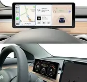 AUXOAUDIOTEK Tesla Head Up Display for Model Y/3 Tesla CarPlay Android Auto HUD, 9 inches IPS 2.5D Touch Screen, OTA Update, Steering Wheel Control WiFi Bluetooth