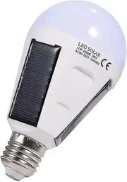 Unbrand Led Solar Light Bulb, E27 Ip 65, Portable Emergency Led Light Bulb With Hook(12w)