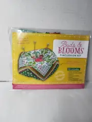 Buds & Blooms Pincushion Kit With NO Chart Green Floral CrossStitcher