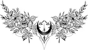 Cool Tattoos,Moon Flower DC-SHY-BB181,Moon Tattoos,Real Tattoo Look,Lasts 1-2 Weeks,Water-Resistant,Resilience,18 x 11 cm