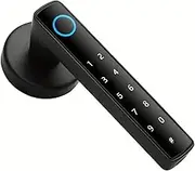 Cobuy Smart Lock Fingerprint Door Lock, 4 in 1 Keypad Deadbolt Lock with APP/Code/Keys/Fingerprint, for Bedroom Front Door Bluetooth App, Reversible Handle