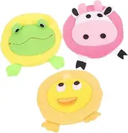 HAPINARY 3 Pcs Cartoon Bath Gloves Gloves Shower Bathing Sponge Bathing Sponge Sand off Mitt Kid Gloves Body Sponge Skin Exfoliator Sponge Scrubber Fine French