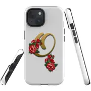 For iPhone 15 Plus Case, Shielding Cover, Letter O