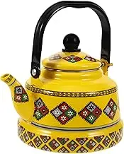 STOBAZA Stovetop Tea Kettle Enamel Coffee Pot for Induction Cookers and Gas Stoves Capacity Smooth Pouring Spout Heat Resistant for Home and Restaurant Use