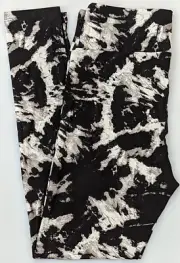 S/M Lularoe Kids Leggings 2023 Halloween Witchful Thinking Tie Dye Black White