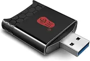 C362 USB3.1 High- TF/SD Card Reader Support UHS-II4.0 TF/SD ry Card Wide Compatibility for Phone/Tablet/Laptop Black One Size
