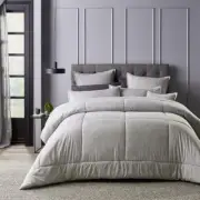 Bianca Maynard Comforter Single/Double Bed Grey Pillowcase Room/Home Bedding Set