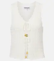 [Ganni] Ganni Crochet top AU 10 white