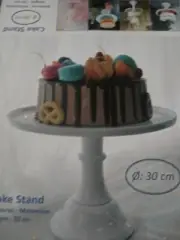 NEW Classic simple plain white Cake or Dessert Stand Melamine 20 cm tall chic