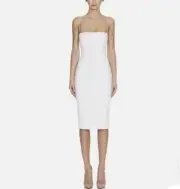 MISHA COLLECTION IVORY SOPHIE MIDI DRESS - SIZE 10(RRP $290) Bodycon BNWT