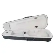 Violin Case 1/2 Size Professional Triangular Shape Violin Hard Case -Silver Inside Violin Parts New Blacksilver