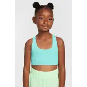 Nike Dri-FIT Alate Sports Bra in Green Frost/White at Nordstrom