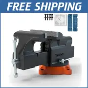 Durable 6-Inch Bench Vise w/ 5.9-Inch Opening and Easy Installation Kit Included
