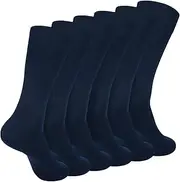[Zaccai] Women's Dress Socks Casual Lightweight Cotton Socks (3 Pairs), 3 Navy Blue