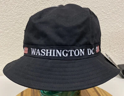NWT CITY HUNTER WASHINGTON D.C. BUCKET HAT BLACK OSFM NEVER WORN!! 13
