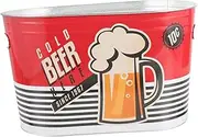 OSALADI Beer Ice Bucket Cold Tub Wine Ice Holder Wine Chiller Bucket Galvanized Bucket Beverage Bucket Drink Buckets Ice Storage Tub Beach Party Decor Bucket Iron Seaside Outdoor