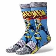 Stance Kids Grey Crew Nylon Marvel X-Men Cyclops Comic Hero Casual Socks L 2-5.5