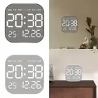 Digital Wall Clock Table Clock Brightness Adjustment Multipurpose LED Alarm