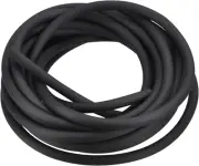 Solid Rubber Cord 10Ft 5Mm(3/16") Dia Matte Black Rubber Cord for DIY Craft Bead