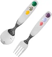 CLISPEED 1 Set of Delicate Dessert Spoon Reusable Salad Fork Multi-Function Appetizer Fork