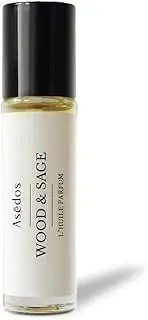 Asedos - Wood & Sage Perfume Oil | Inspired by Wood Sage & Sea Salt | Rollerball | Unisex Attar Oil | Vegan, Paraben Free, Phthalate Free | Animal Cruelty Free | 10ml 0.34 Fl Oz