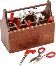 Odoria 1/12 Scale Dolls House Miniature Toolbox with 8Pcs Repair Tools Dollhouse Accessories