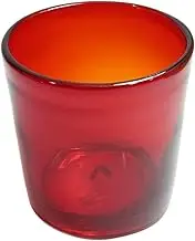 New Ryukyu Style Handmade Rock Glass (Large) Red