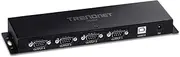 TRENDnet TU-S4, 4-Port USB to Serial RS232 Hub, Black