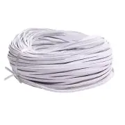 21yard Genuine Leather Strip String Cord Flat Leather Braiding String 3mm White