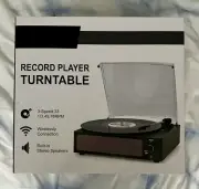 WOCKODER Vinyl Record Player W/ Bluetooth - BLACK *BRAND NEW*