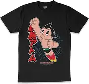 [THRILL HOUSE] Astro Boy Classic Japanese Anime Manga Cartoon Comic Superhero Retro Vintage Officially Licensed Cotton T-Shirt Black White
