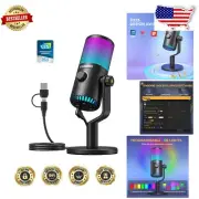 DM30 RGB Microphone: Premium Sound with 3-in-1 Controls for Gaming & Podcasting