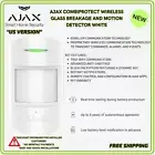 AJAX CombiProtect White Wireless Combined Motion and Glass Break Detector Indoor